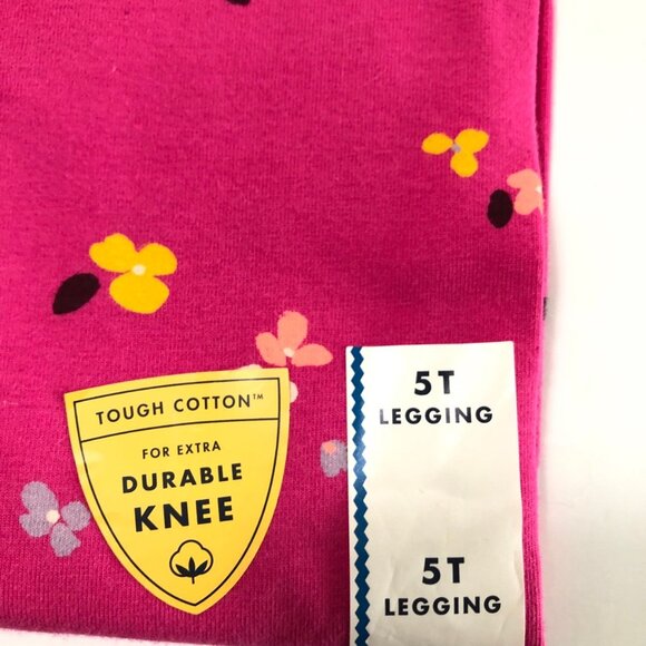Pink Floral Leggings- 5T - Picture 3 of 4